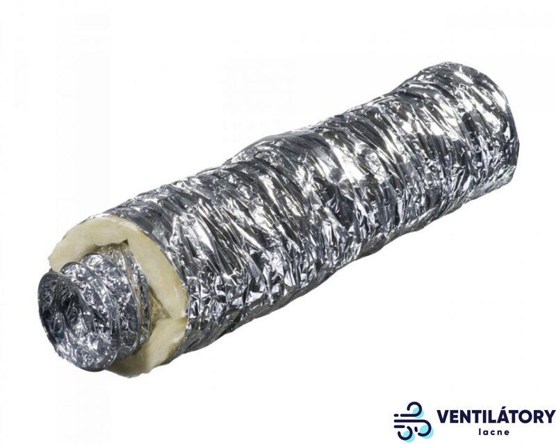 Thermo-GA Izolovaná Flexibilná Hliníková Hadica Ø100/5m pre Teplovzdušné Rozvody - Teplotný Rozsah -30 °C až +250 °C Thermo-GA Izolovaná Flexibilná Hliníková Hadica Ø100/5m pre Teplovzdušné Rozvody - Teplotný Rozsah -30 °C až +250 °C