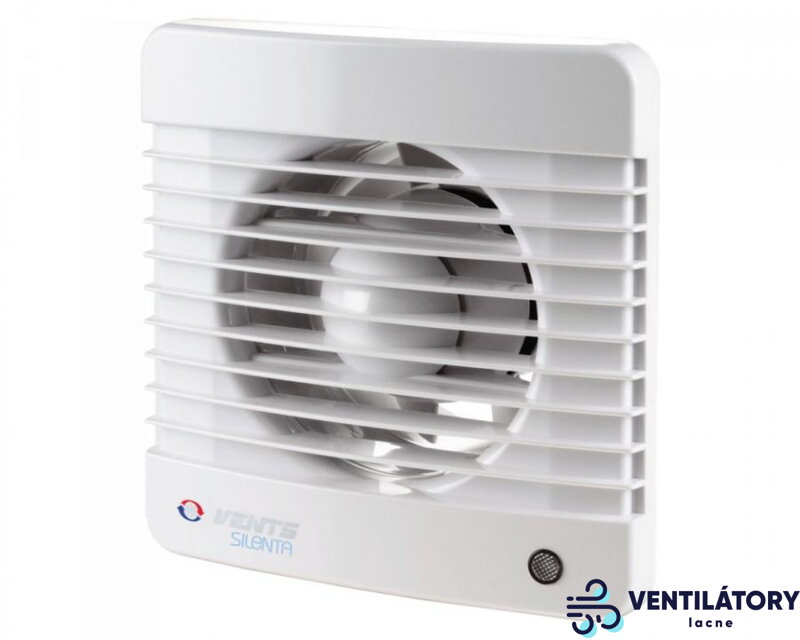 Tichý Kúpeľňový Ventilátor VENTS Silenta-MTH Ø 100mm s Časovačom a Senzorom Vlhkosti, Výkon 78m³/h Tichý Kúpeľňový Ventilátor VENTS Silenta-MTH Ø 100mm s Časovačom a Senzorom Vlhkosti, Výkon 78m³/h