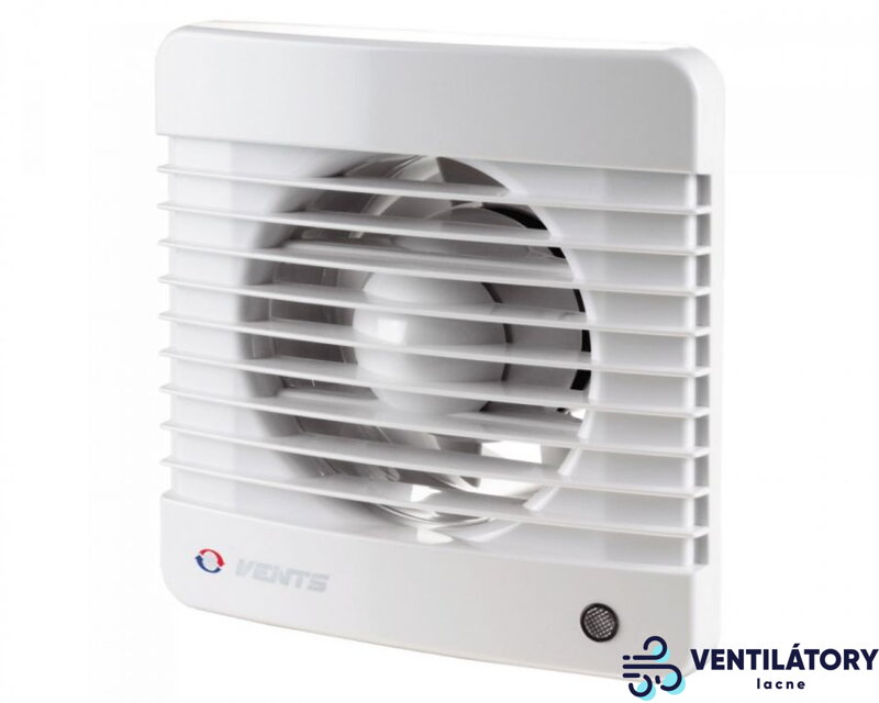 Ventilátor do kúpeľne VENTS 125 MTH s časovým dobehom a parovým senzorom, výkon 185 m³/h