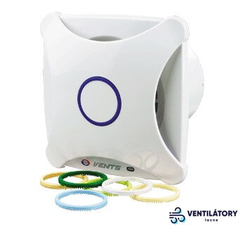 Kúpeľňový ventilátor Vents 150X s riadením vypínačom na svetlo, Ø150mm, výkon 258m3/h