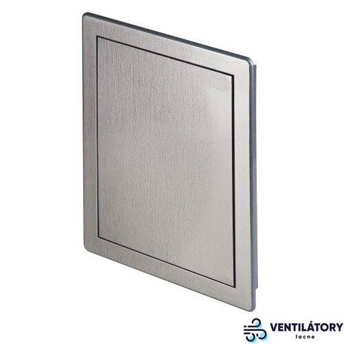 Revízne plastové dvierka 150x200 mm - Brúsené strieborné, ABS plast, univerzálna montáž