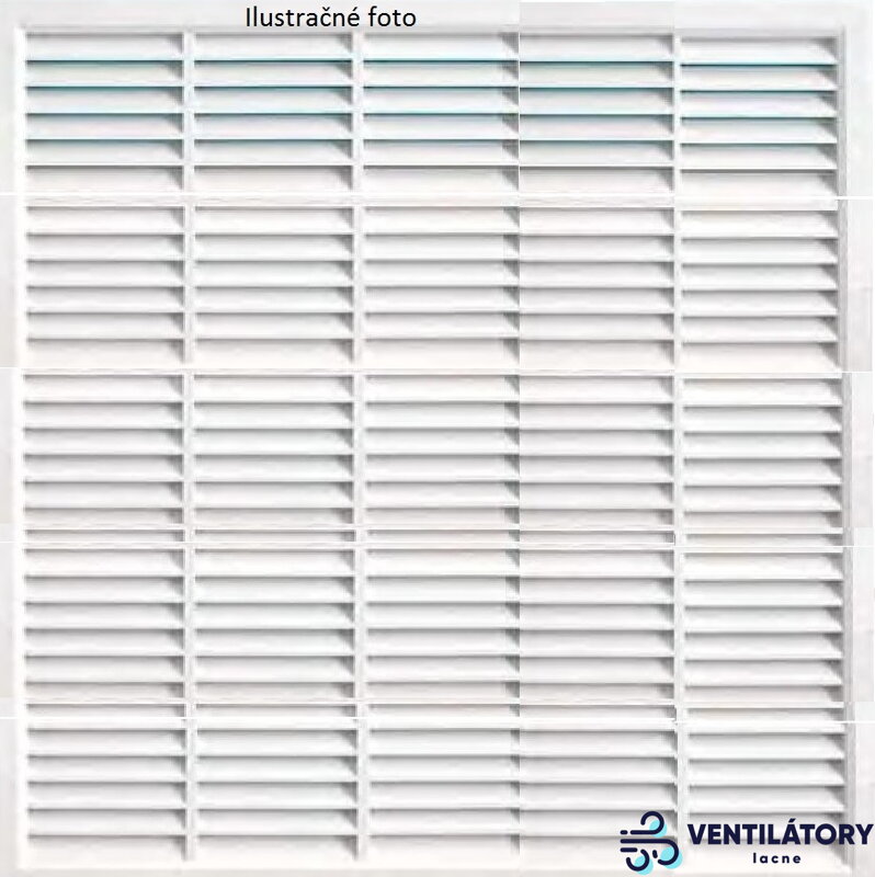 Vetracia mriežka 1100x1100mm z ABS plastu bez sieťky pre montáž na stenu, fasádu alebo strop
