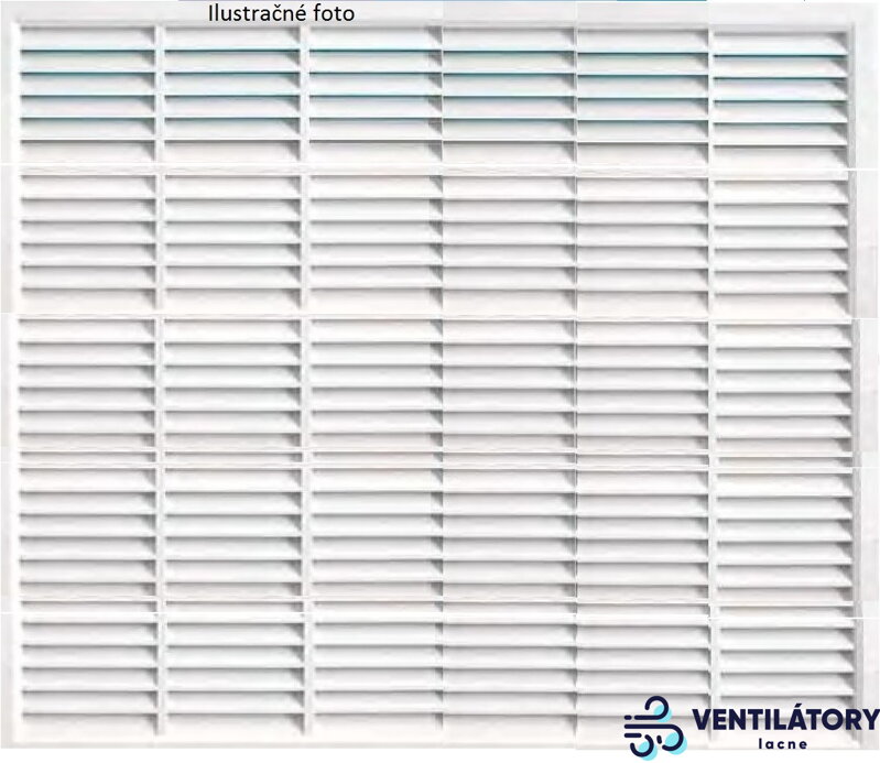 Plastová vetracia mriežka 500x600mm s integrovanou sieťkou proti hmyzu, ABS materiál Plastová vetracia mriežka 500x600mm s integrovanou sieťkou proti hmyzu, ABS materiál