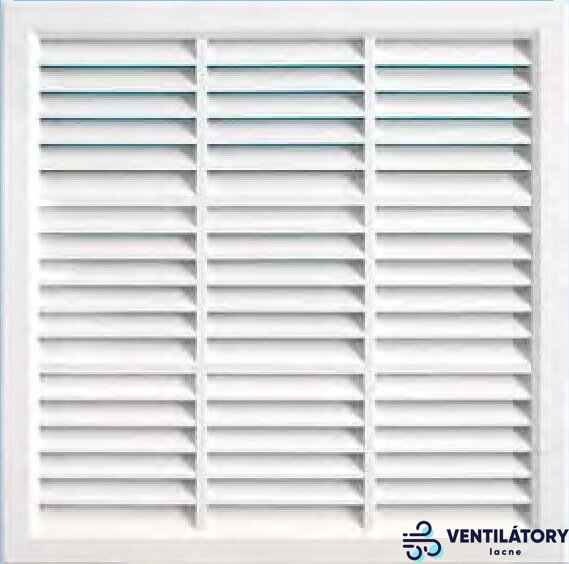 Plastová vetracia mriežka 300x300mm bez sieťky pre otvory 308x308mm s krycou plochou 340x340mm Plastová vetracia mriežka 300x300mm bez sieťky pre otvory 308x308mm s krycou plochou 340x340mm
