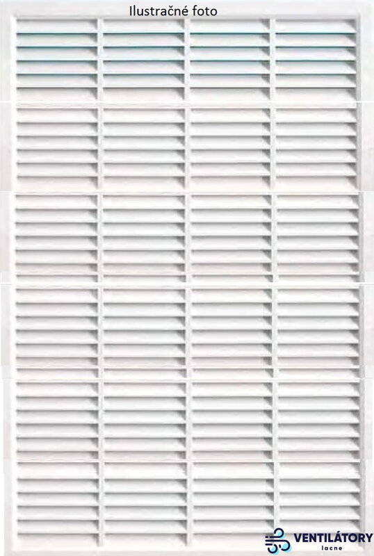 Plastová vetracia mriežka 400x600mm s hmyzovou sieťkou, ABS materiál