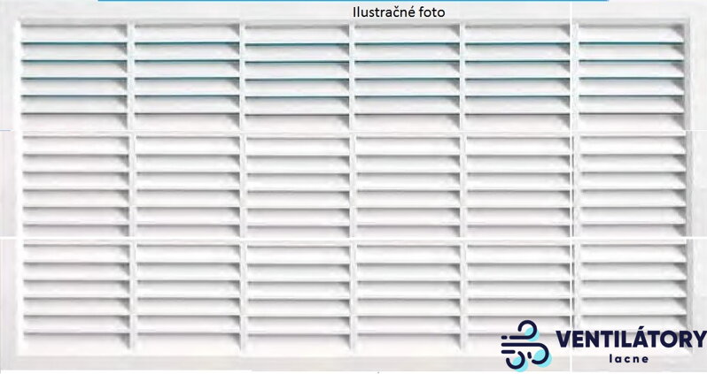 Vetracia mriežka 900x400mm so sieťkou a ABS plastom pre otvory 908x408mm