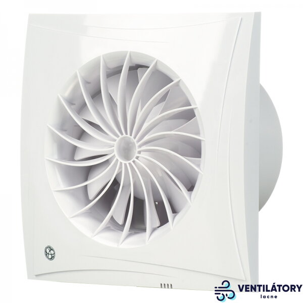 Ventilátor do kúpeľne Blauberg SILEO 100TH s časovým dobehom, senzorom vlhkosti, priemer 100mm, výkon 97m3/h, IP45