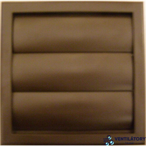 Hnedá Gravitačná Mriežka s Prírubou 100mm MV100VJ - Plastová Ventilačná Mriežka 154x154mm Hnedá Gravitačná Mriežka s Prírubou 100mm MV100VJ - Plastová Ventilačná Mriežka 154x154mm
