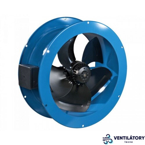 Priemyselný potrubný ventilátor VENTS VKF 4E 450 s prírubou, priemer 462mm, prietok vzduchu 4680m3/h, napätie 230V